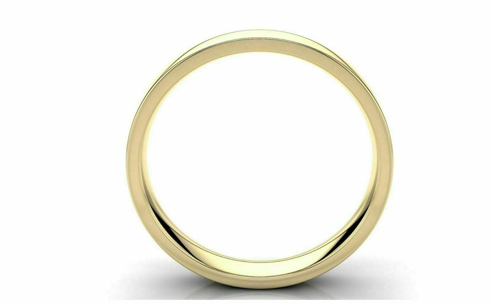 18k Solid Gold 3mm Comfort Fit Wedding Flat Band in 18k Yellow Gold All sizes 