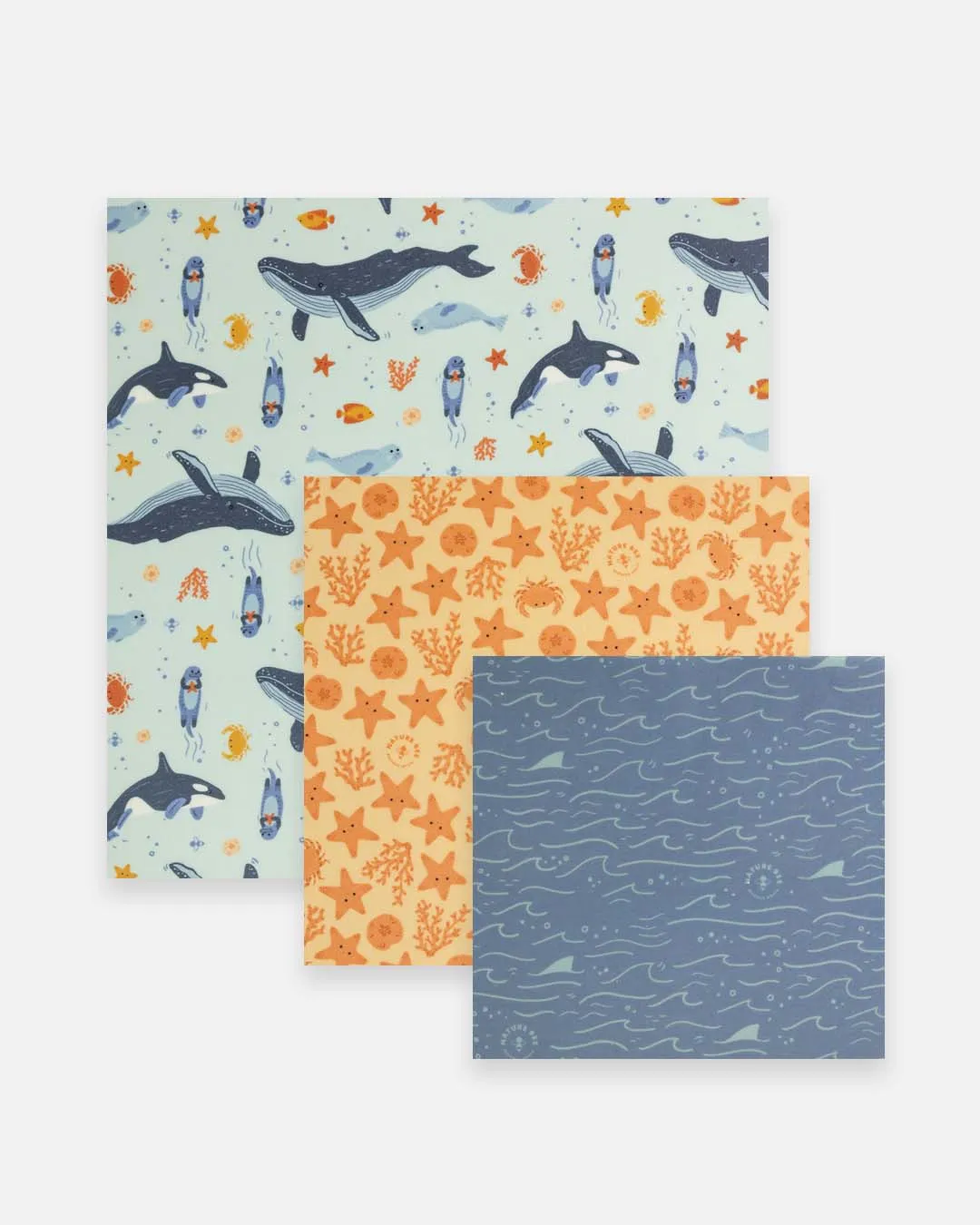 2.0 Ocean Beeswax Wrap Variety Set