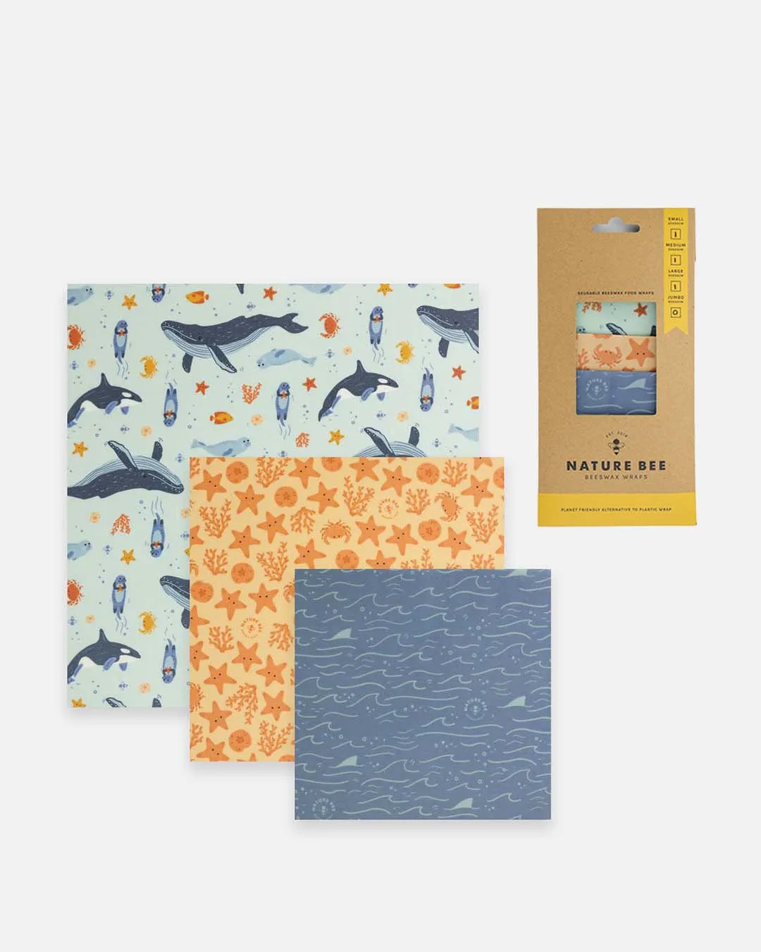 2.0 Ocean Beeswax Wrap Variety Set