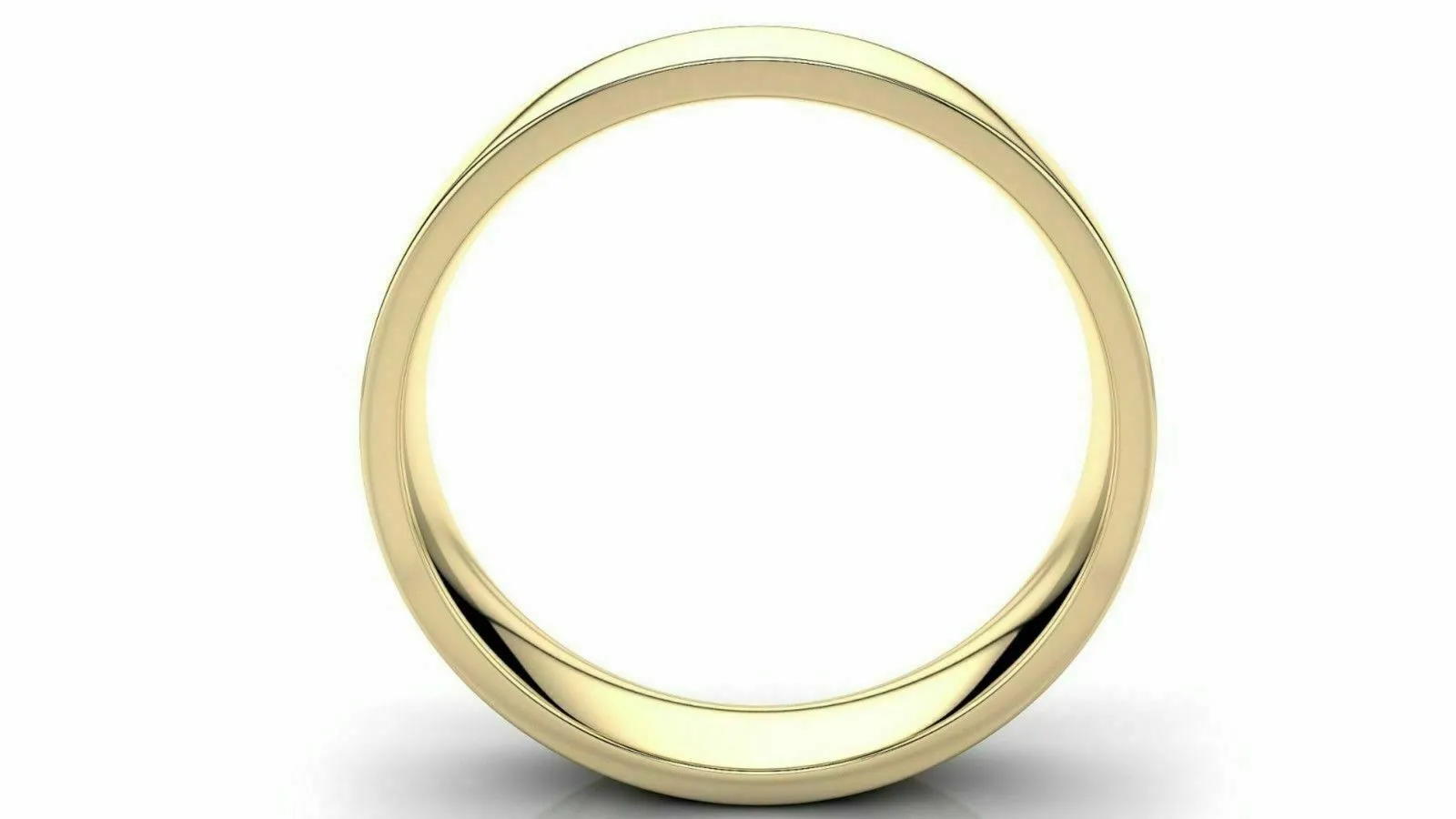 22k Solid Gold 5mm Comfort Fit Wedding Flat Band in 22k Yellow Gold All sizes 