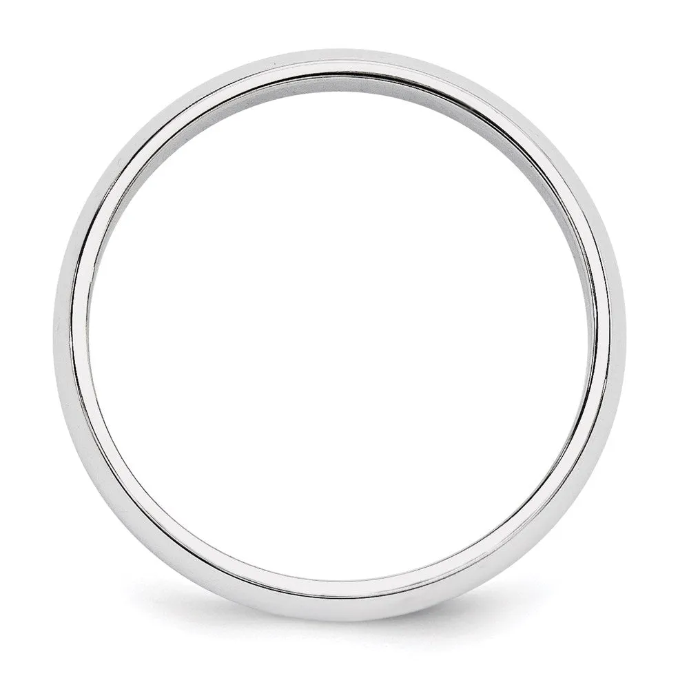 2mm to 6mm 10K White Gold Half Round Standard Fit Band