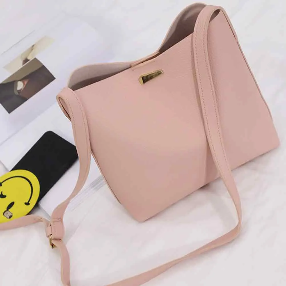 2PC Women Simple Messenger Bags PU Leather Mini Crossbody Bag bolsos femenina