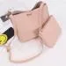 2PC Women Simple Messenger Bags PU Leather Mini Crossbody Bag bolsos femenina