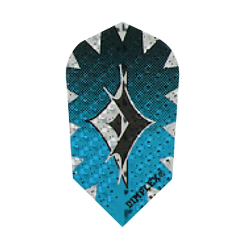 30-9356 V-100 Dimplex Slim Flights Foil Blue