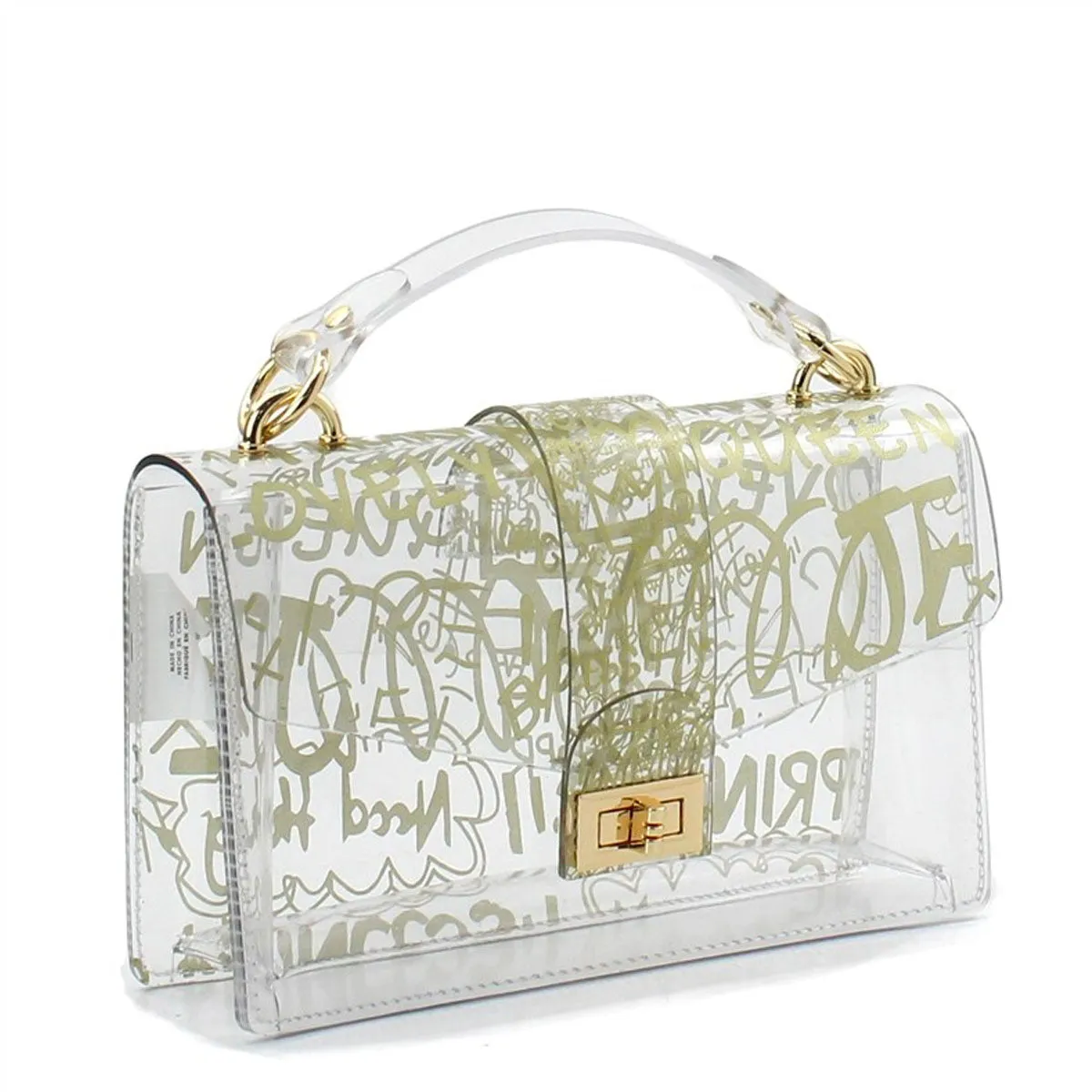 ACE Fashion Clear Graffiti Messenger Bag