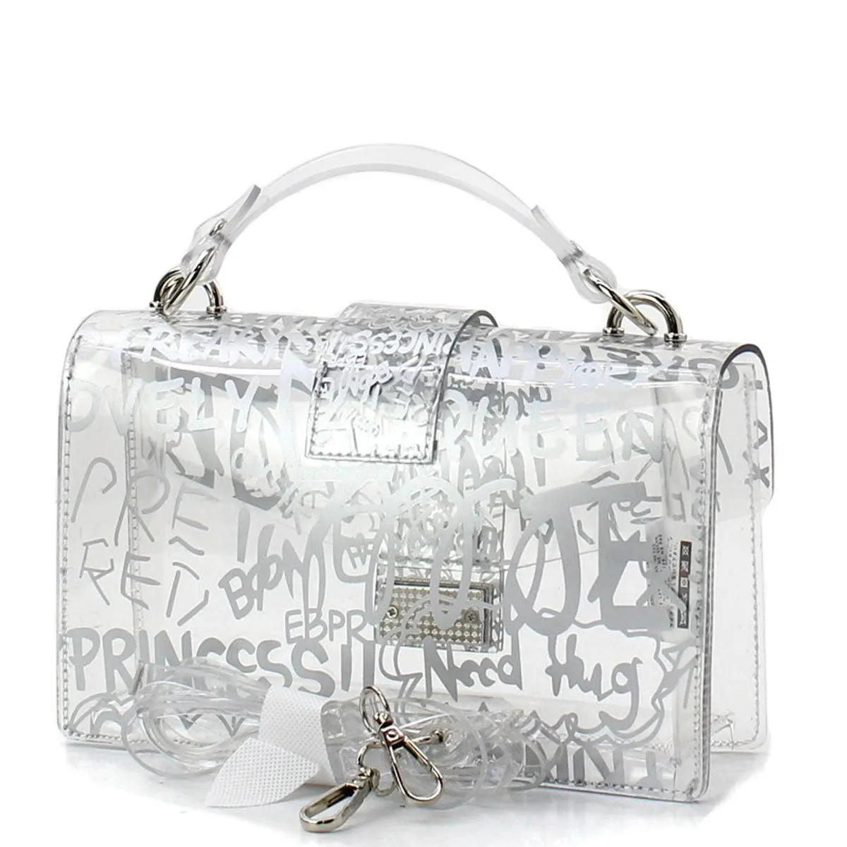 ACE Fashion Clear Graffiti Messenger Bag