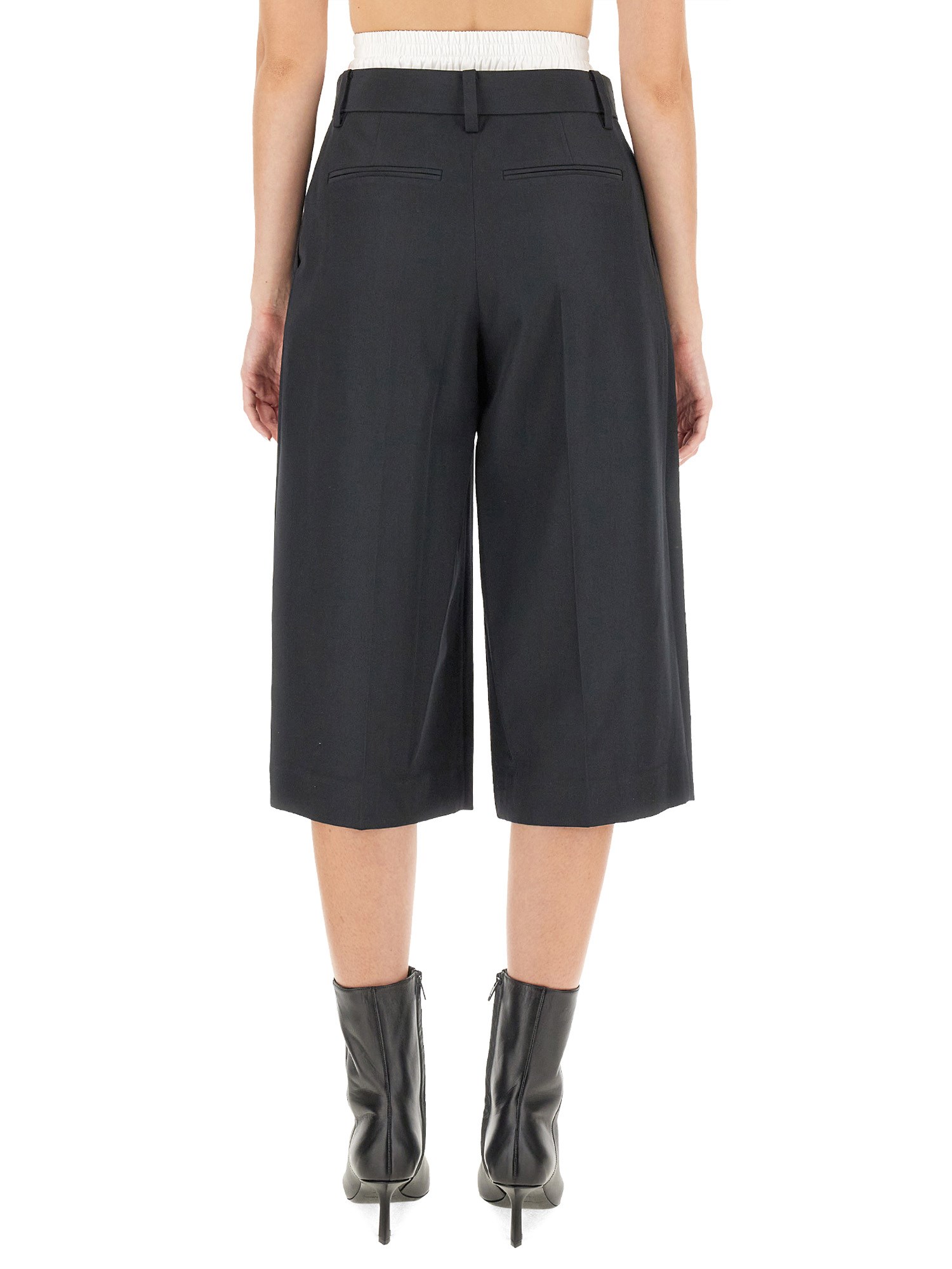 ALEXANDER WANG    TAILORED CULOTTES WITH HIGH-WAISTED BOXER SHORTS