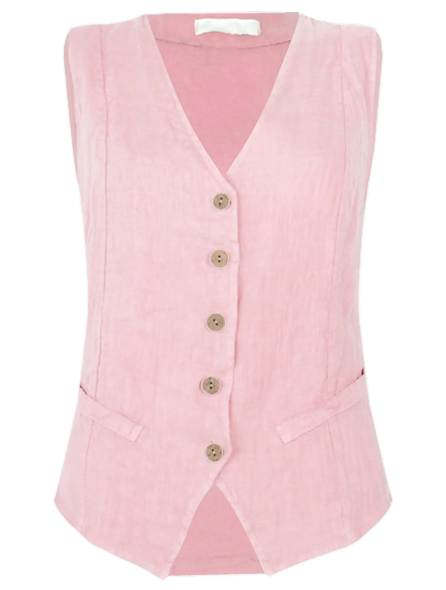 Amazing Woman Kitty Linen Waistcoat Rose