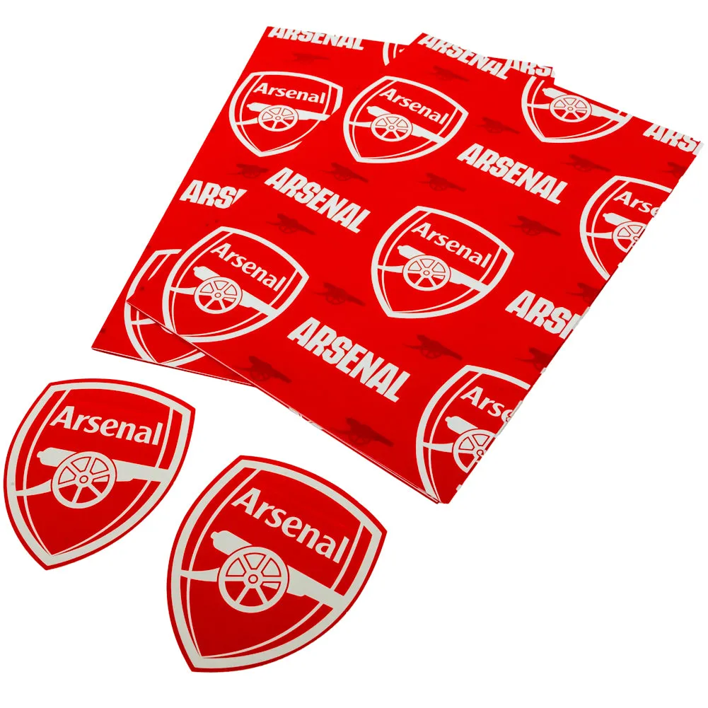 Arsenal FC Text Gift Wrap