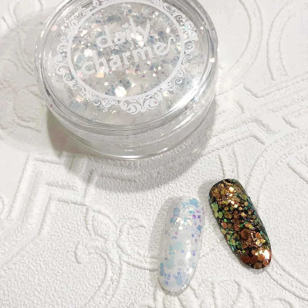 Aurora Mixed Transparent Iridescent Hex Glitter / 10G