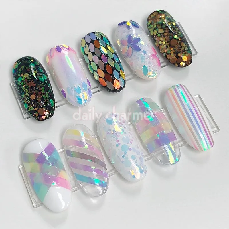 Aurora Mixed Transparent Iridescent Hex Glitter / 10G