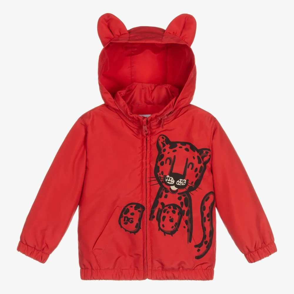 Baby Boys Red Leopard Coat