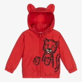 Baby Boys Red Leopard Coat