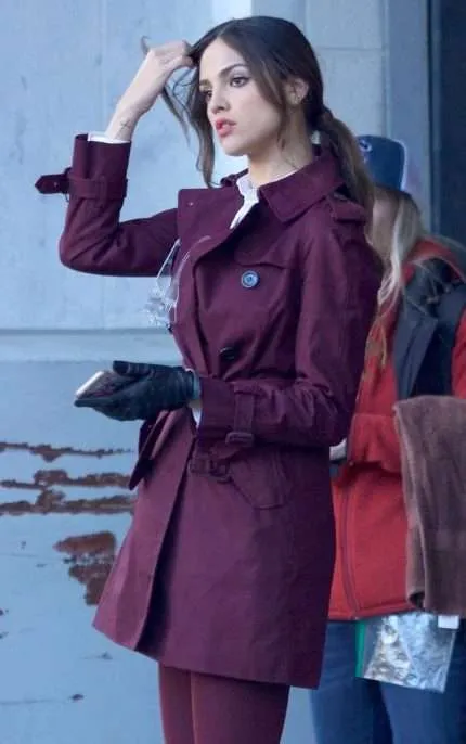 Baby Driver Eiza Gonzalez Trench Coat