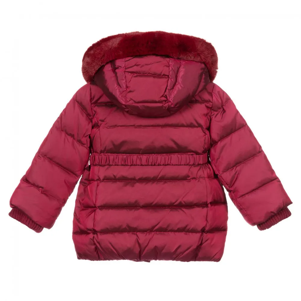 Baby Girls Red Puffer Coat 