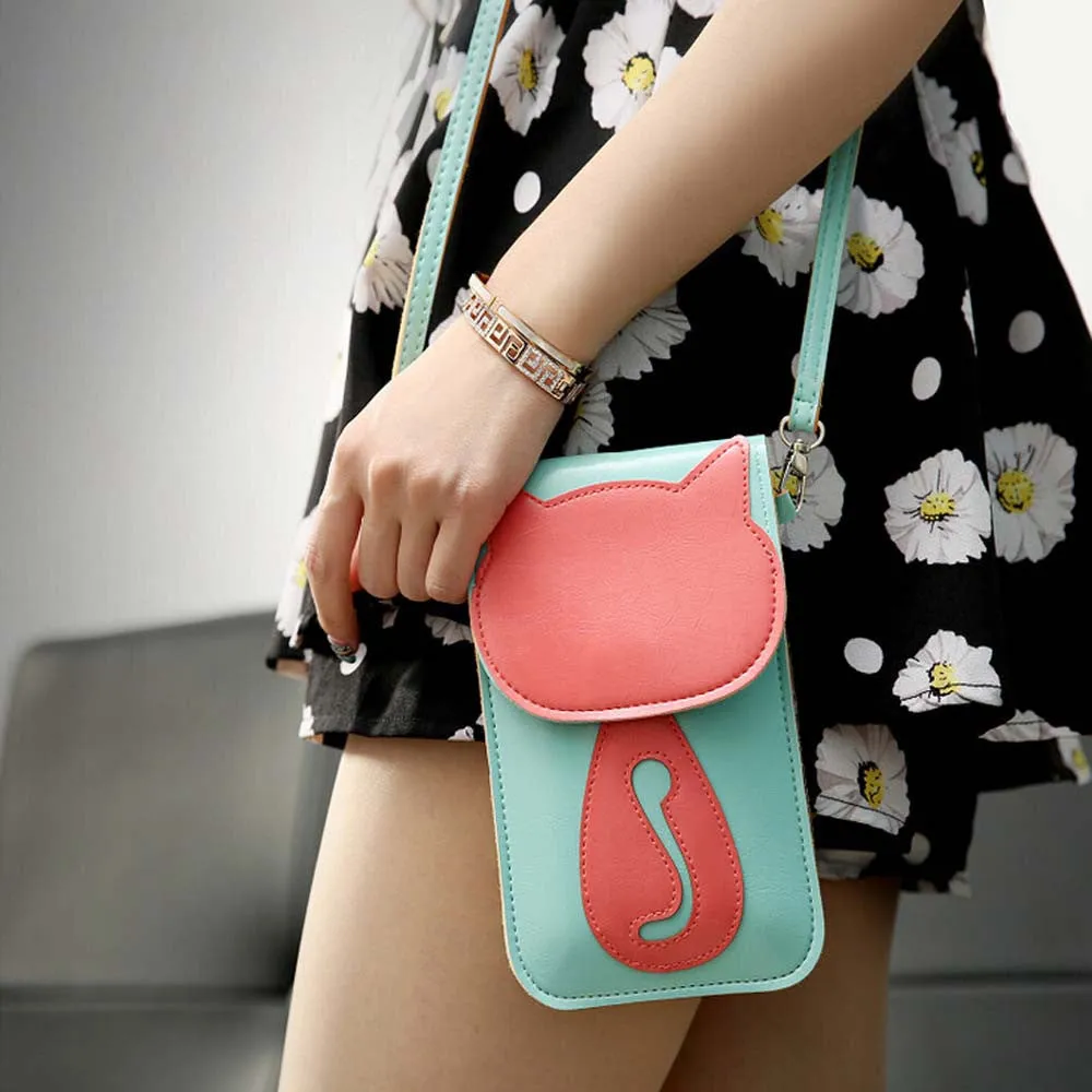 Bags Handbags Women Famous Cute Cartoon Purse PU Leather Crossbody Shoulder Phone Coin Bag bolsos femenina