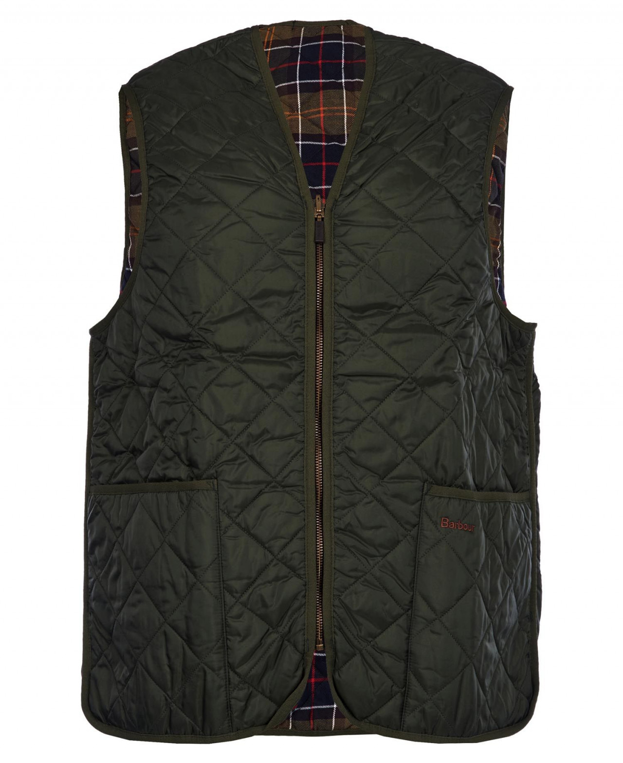 Barbour Quilted Zip In Waistcoat Olive