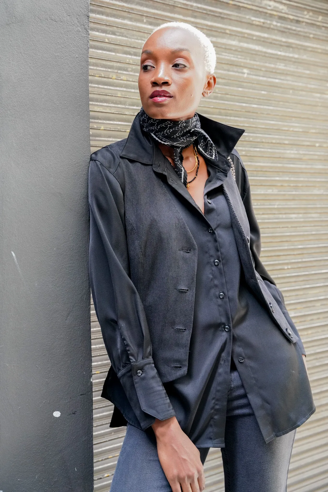 Black Corduroy Waistcoat