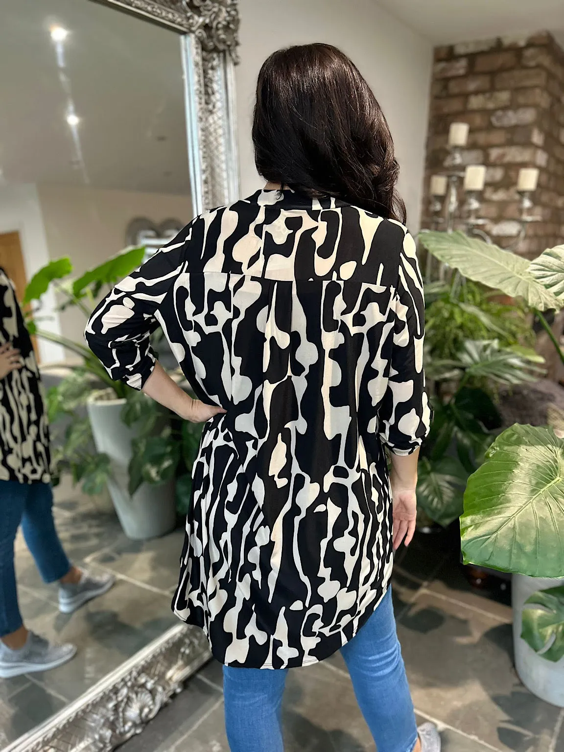 Black Patterned Tunic Gloria