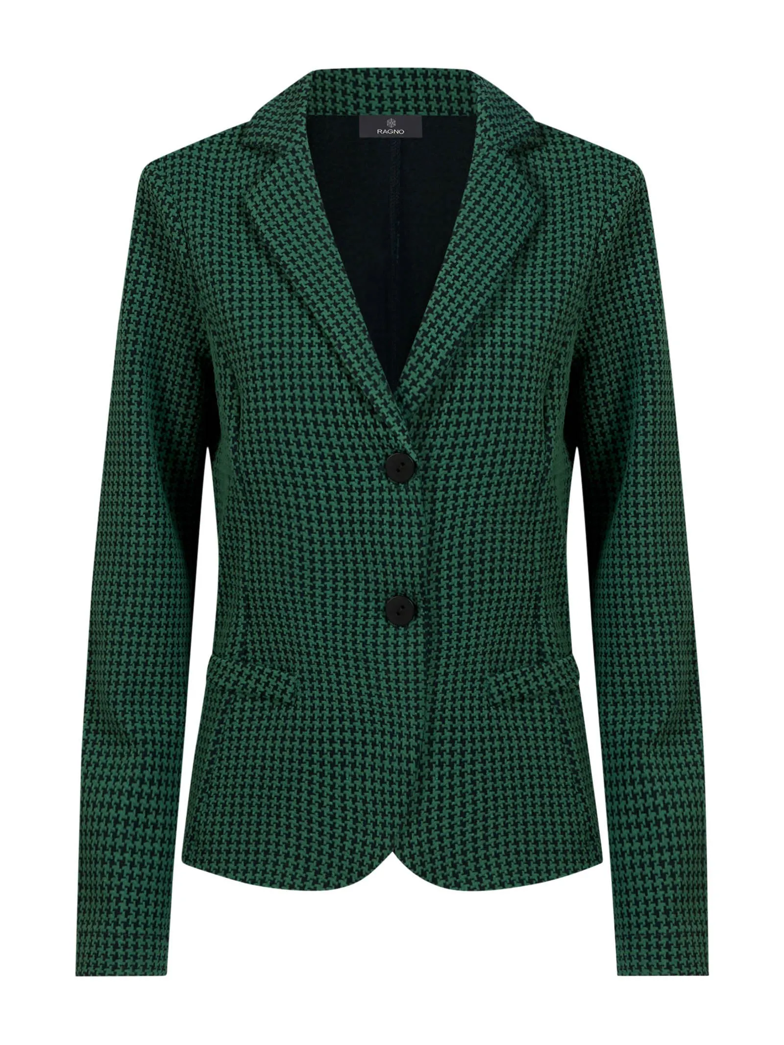 Blazer a 2 bottoni in Eco Jacquard - Fant. Juniper