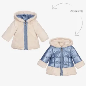 Blue & Ivory Reversible Coat