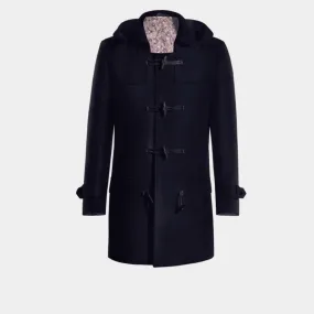 Blue Toggle coat with sleeve straps