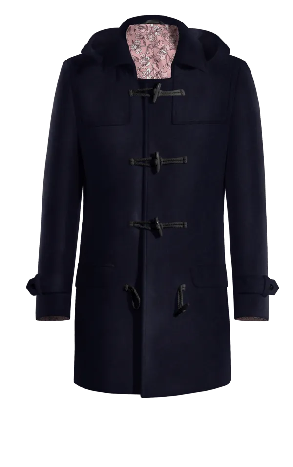 Blue Toggle coat with sleeve straps