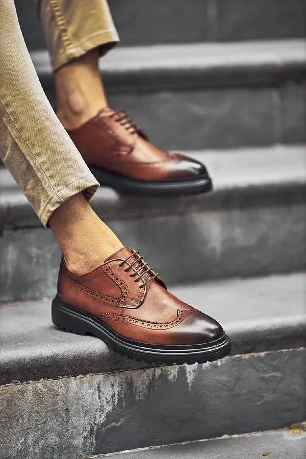 Bojoni Bravo Brown Wing Tip Oxfords