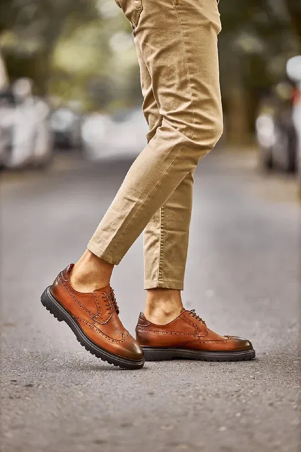 Bojoni Bravo Brown Wing Tip Oxfords