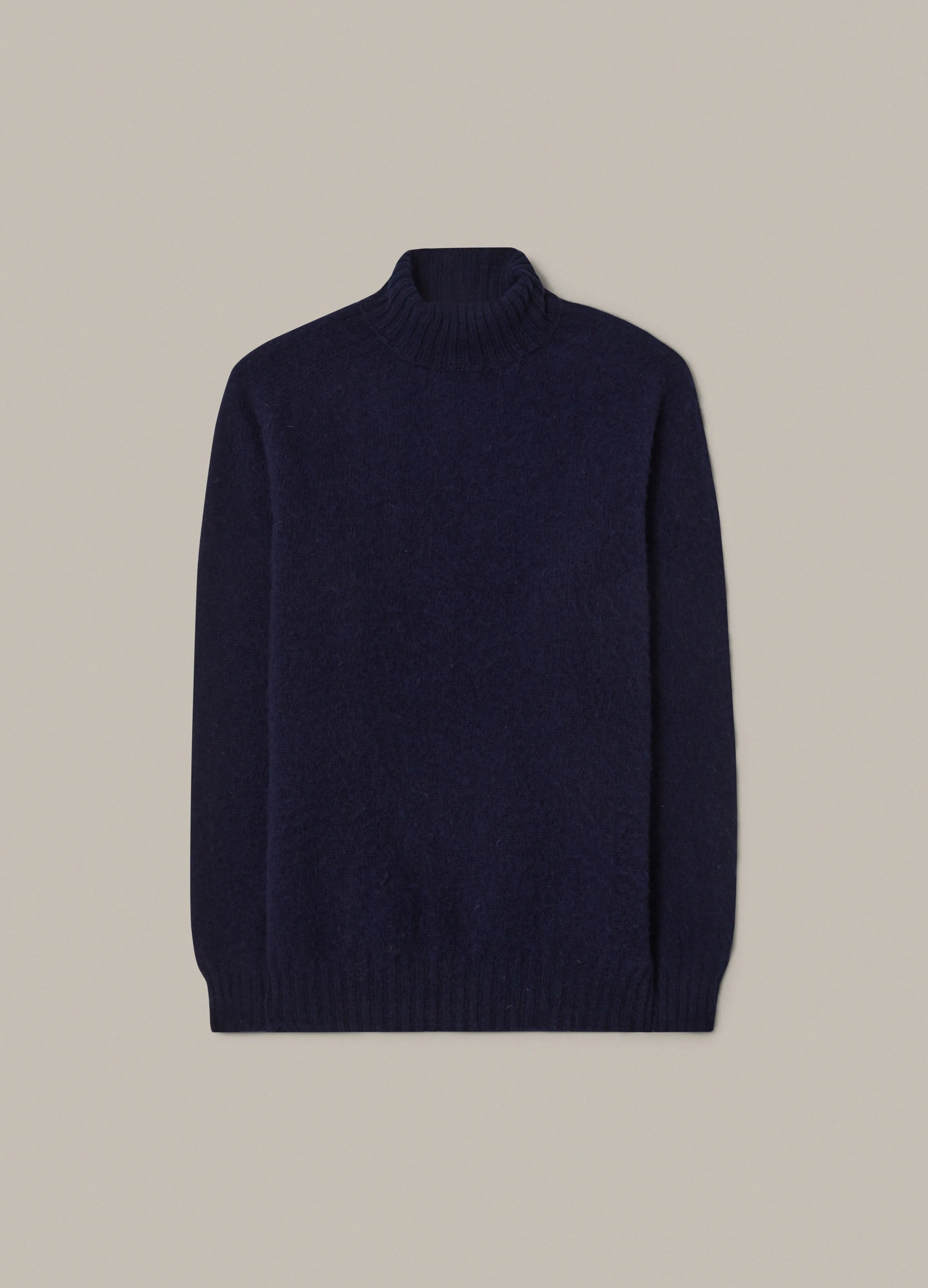 Bosse Shaggy Roll Neck - Navy