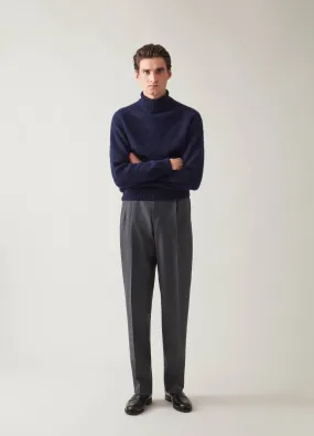 Bosse Shaggy Roll Neck - Navy