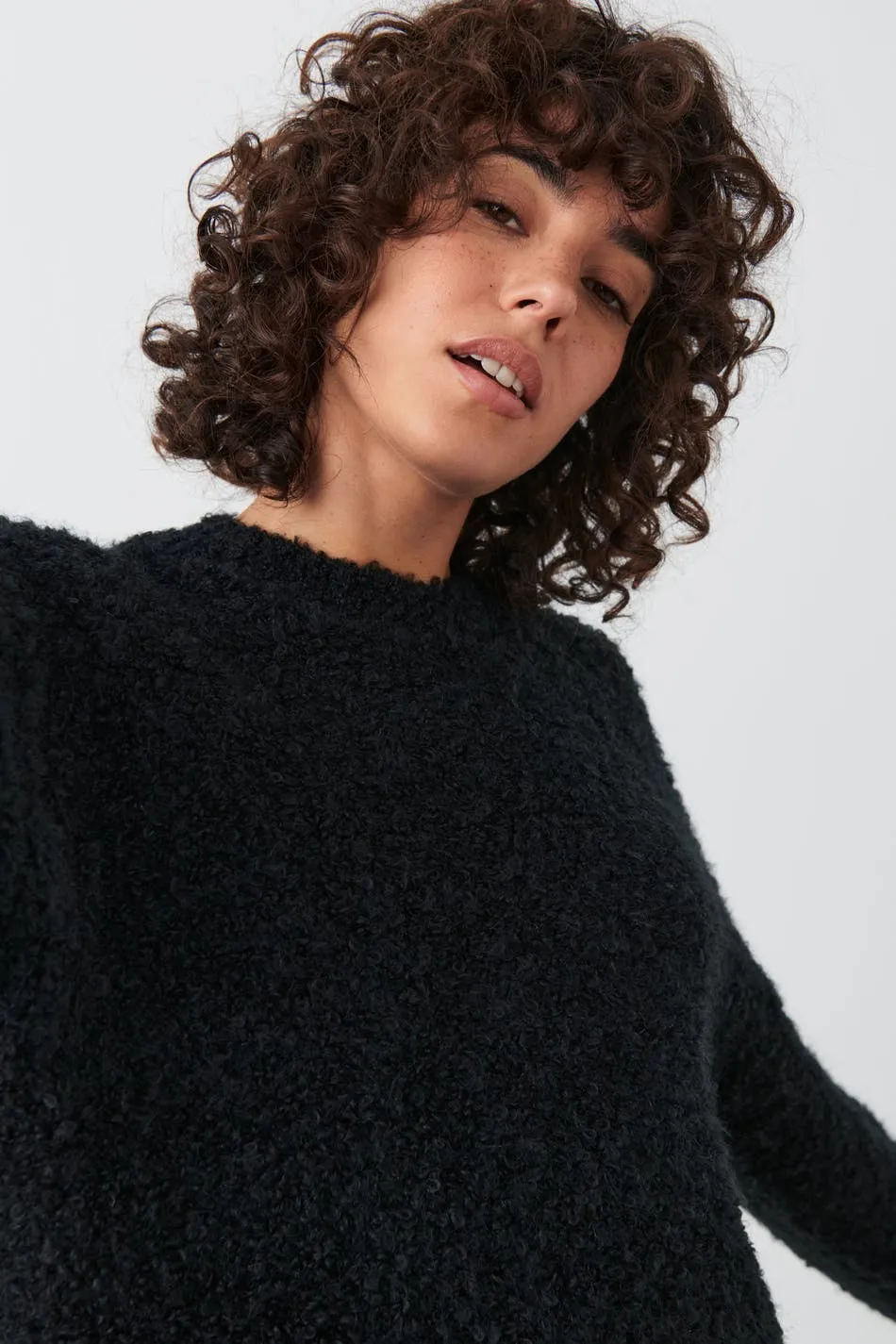 Boucle knitted sweater