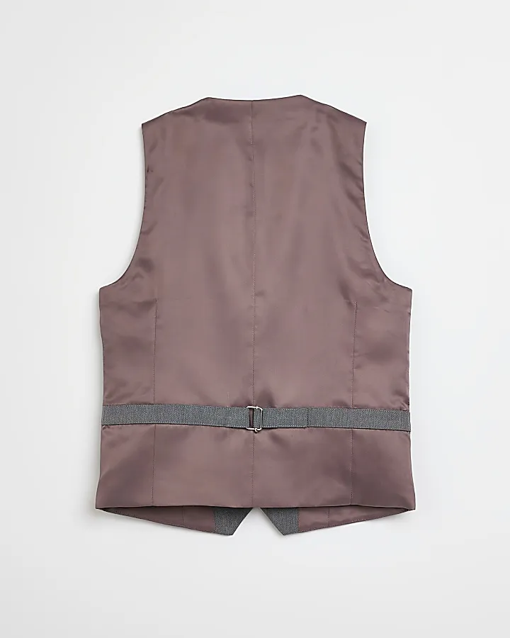 Boys grey suit waistcoat