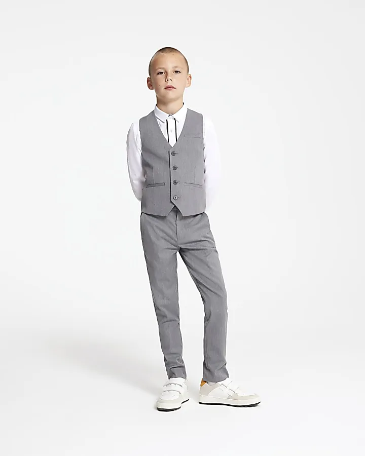 Boys grey suit waistcoat