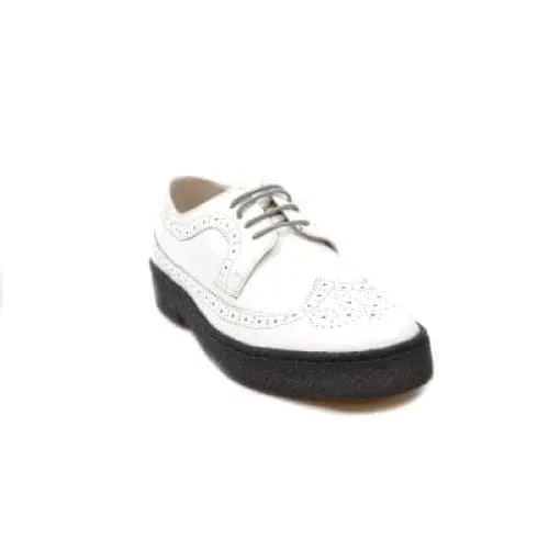 British Walkers Wingtip Low Cut Men's White Leather Oxfords