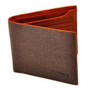 Brown Billfold Coffee Leather Wallet Credit Card Men Purse Clutch Bifold