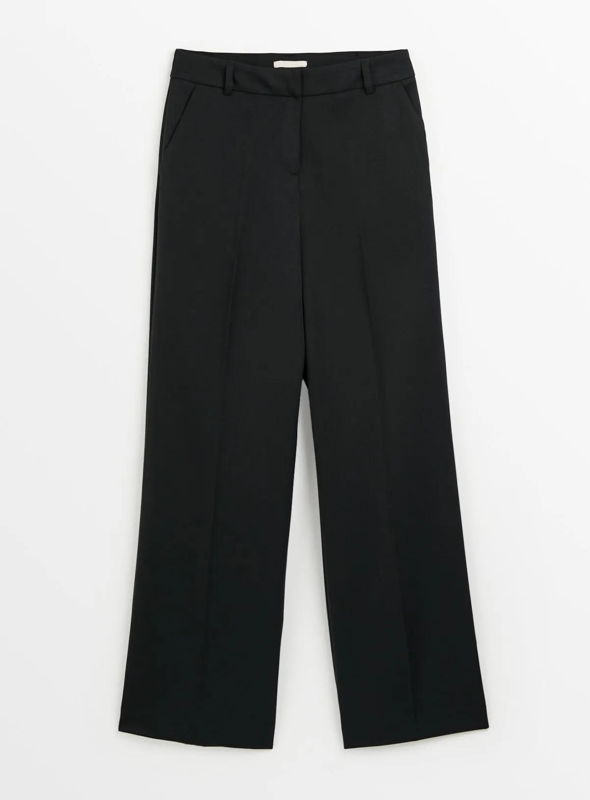 Buy Black Wide Leg Trousers 22S | Trousers | Tu