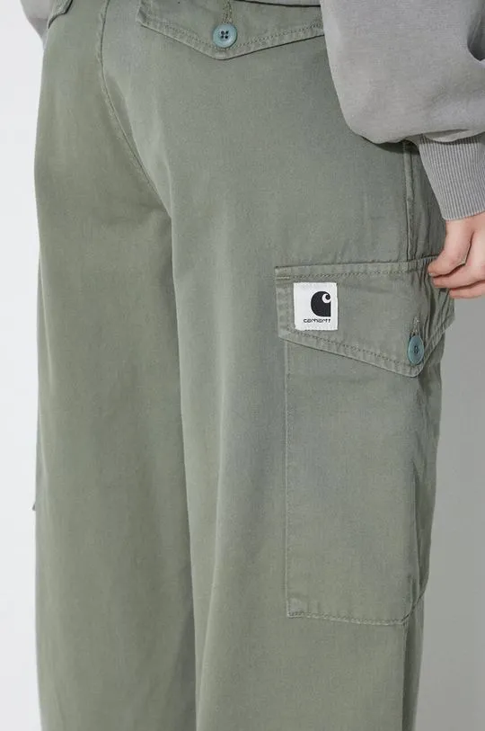 Carhartt WIP cotton trousers Collins Pant green color I029789.1YFGD