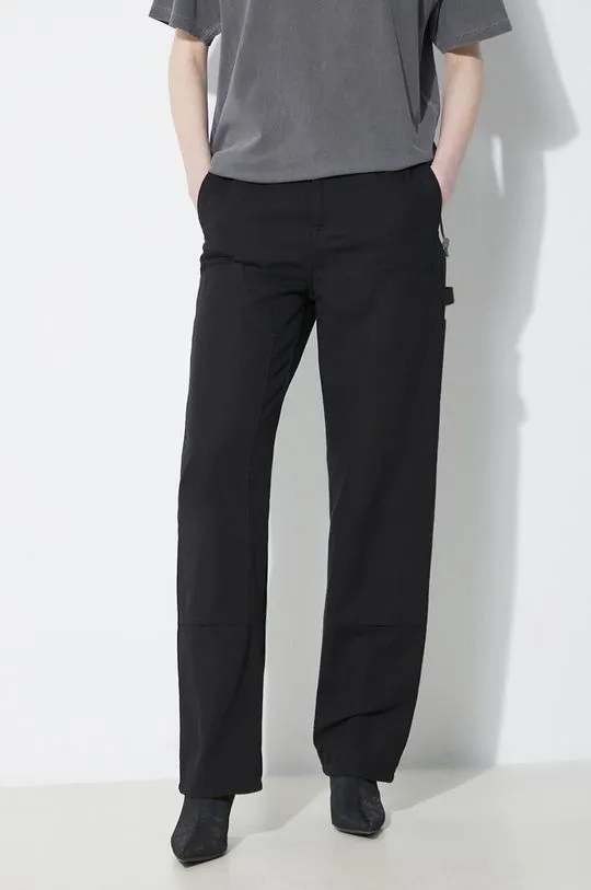 Carhartt WIP trousers Pierce Double Knee Pant women's black color I033139.8902