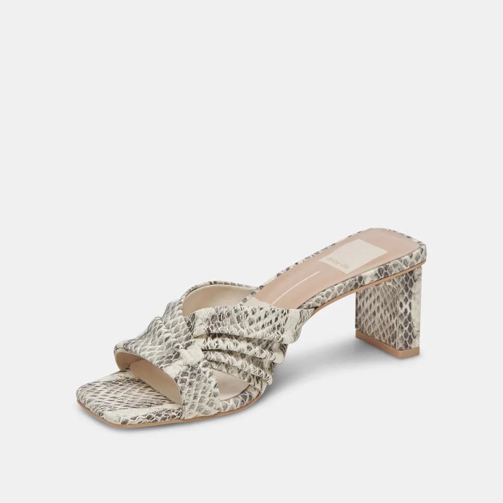 CARLAN HEELS GREY WHITE EMBOSSED SNAKE– Dolce Vita 6940809134146