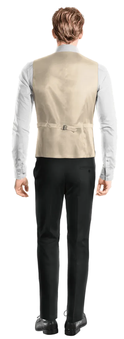 Champagne lapeled essential Waistcoat