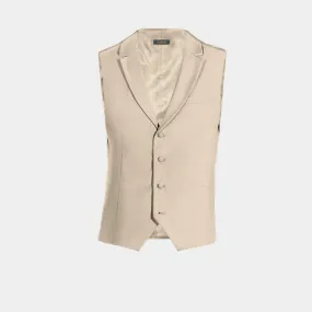 Champagne lapeled essential Waistcoat