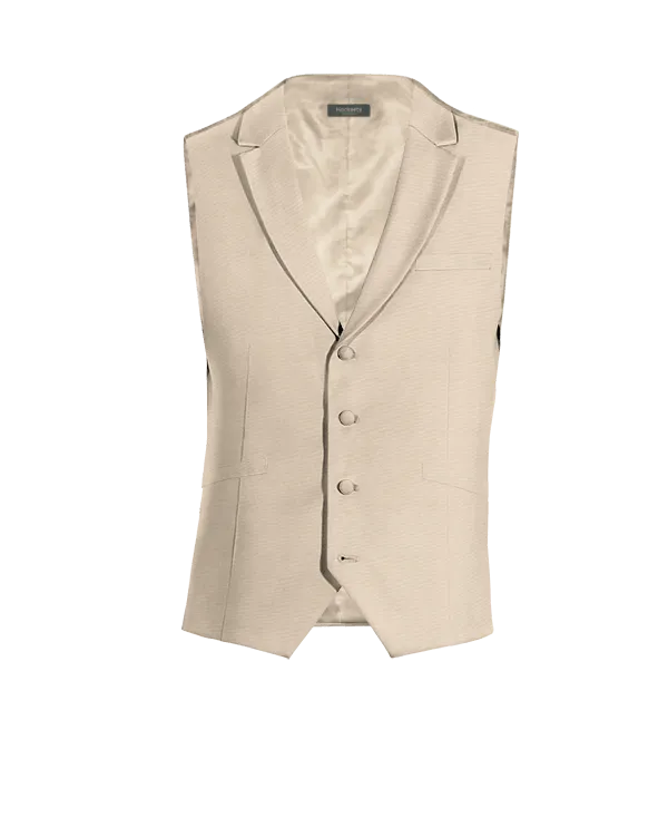 Champagne lapeled essential Waistcoat