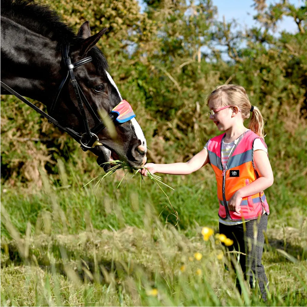 Charlotte Dujardin Multi Coloured Waistcoat Pink/Orange | Ingatestone Saddlery