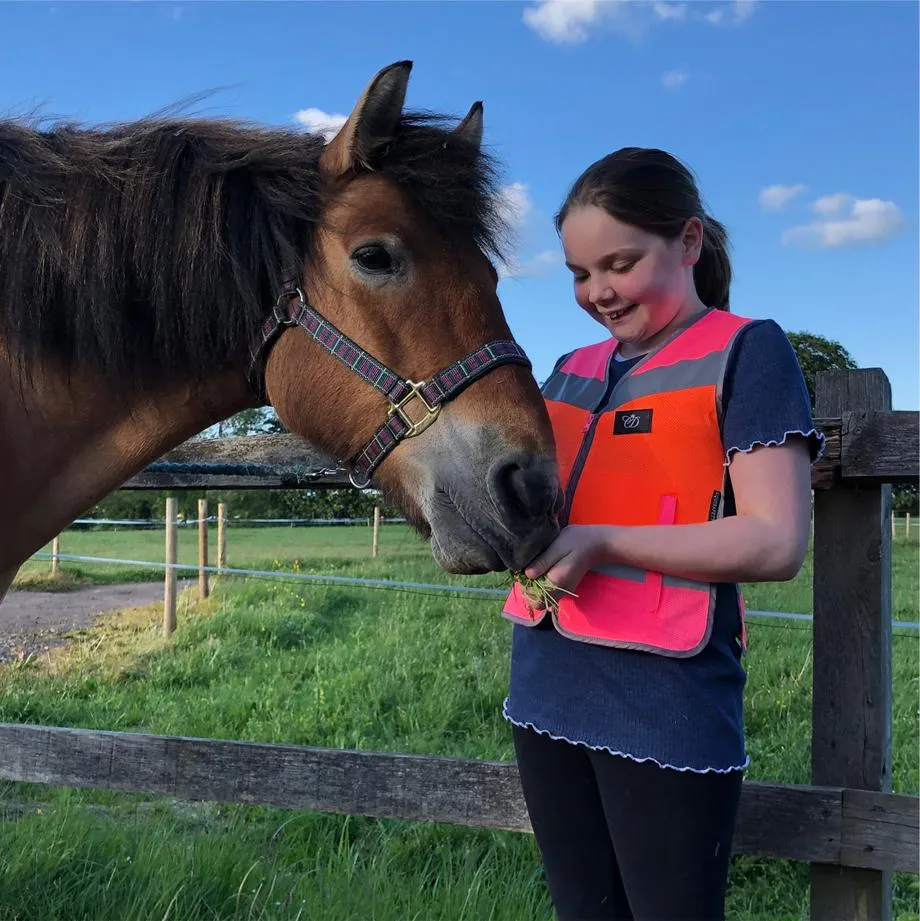 Charlotte Dujardin Multi Coloured Waistcoat Pink/Orange | Ingatestone Saddlery