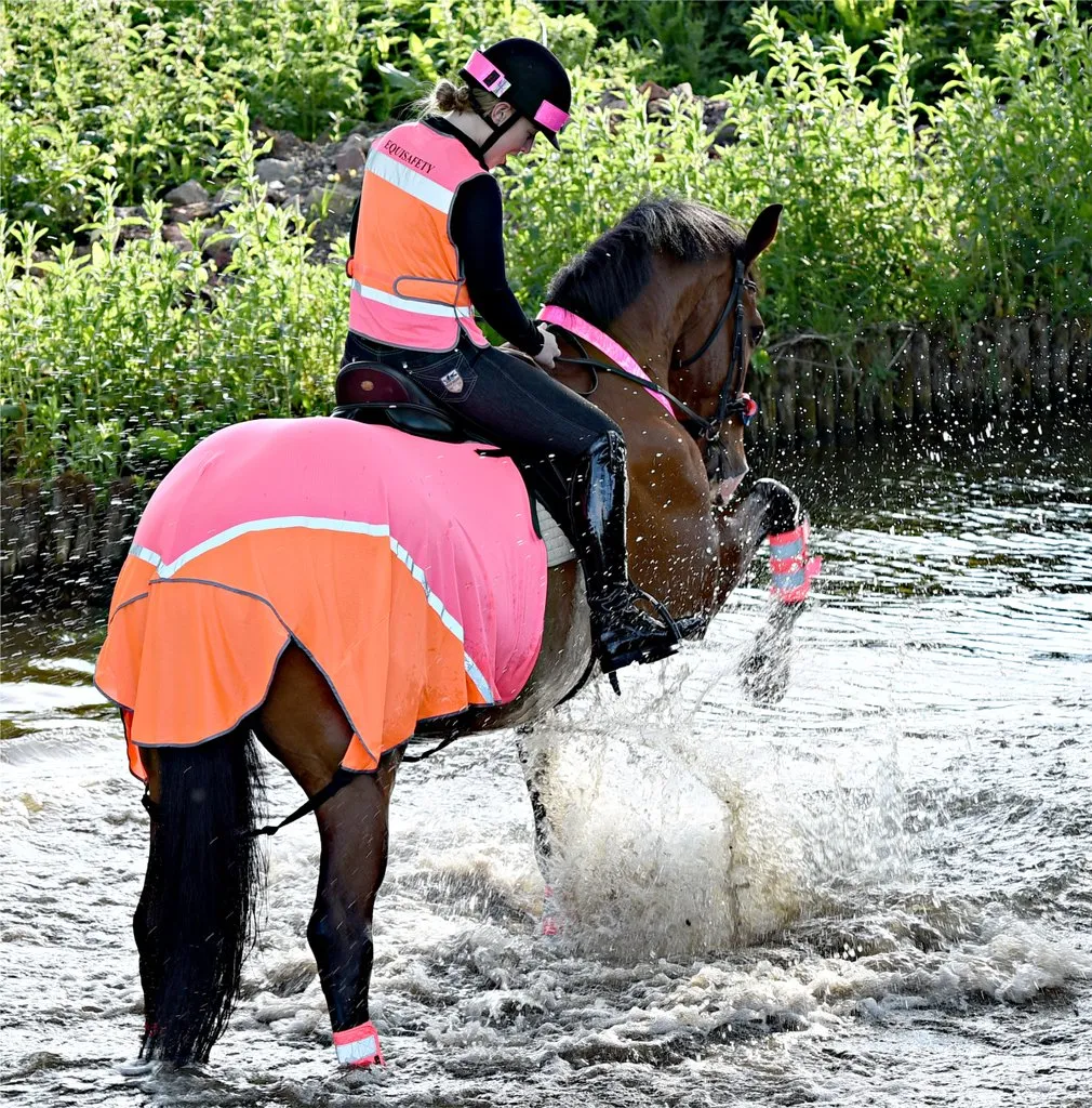 Charlotte Dujardin Multi Coloured Waistcoat Pink/Orange | Ingatestone Saddlery