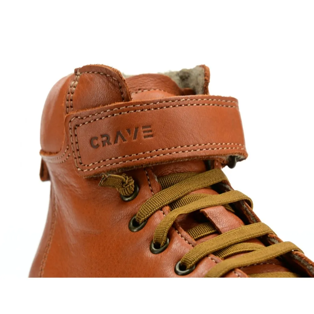 Crave Winfield Cognac winter barefoot shoes