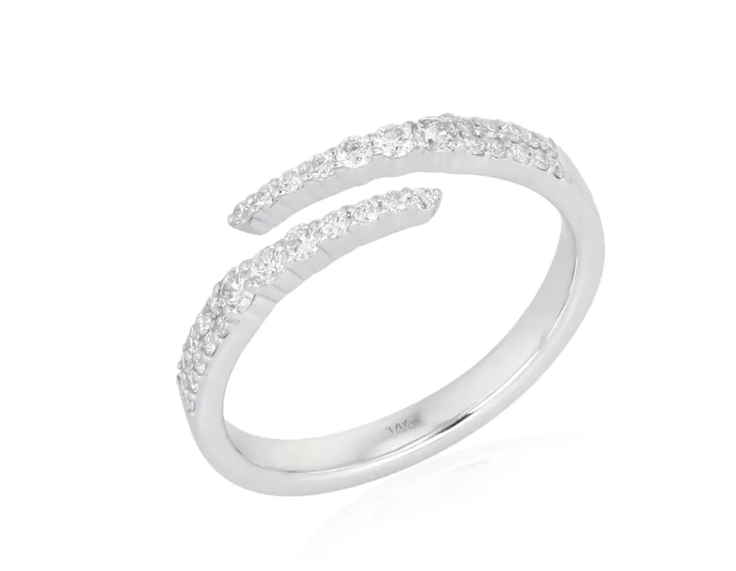 DIAMOND COIL WRAP RING