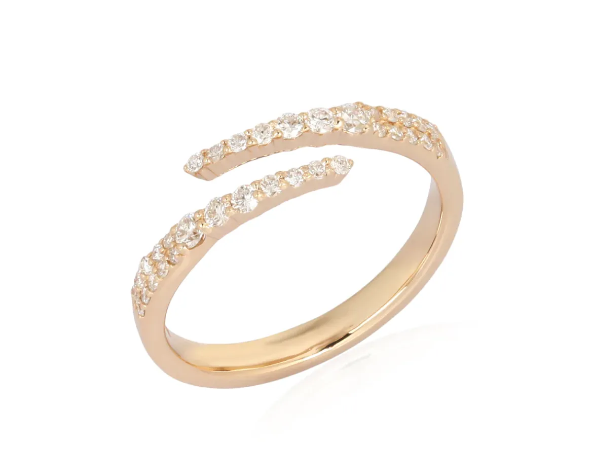 DIAMOND COIL WRAP RING