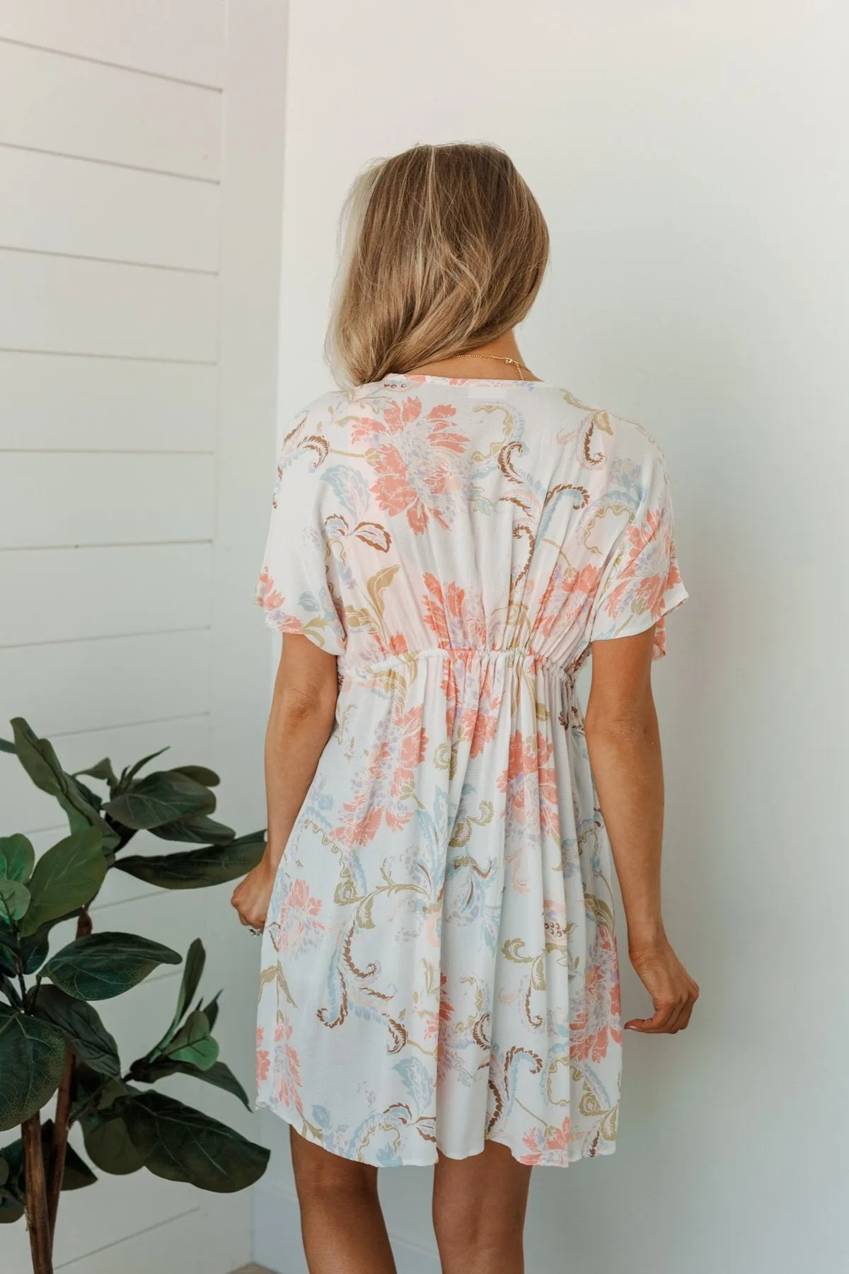 Easily The Best Floral Tie Cover Up- Ivory